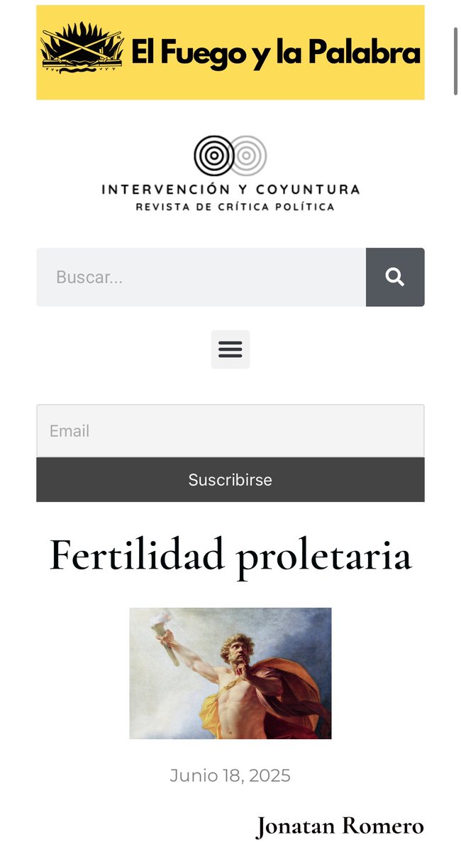 Jonatan Romero (@1jonatan2) on Twitter photo Texto que publica <a href="/intervencionyc1/">Intervención y Coyuntura</a> sobre la fertilidad proletaria.
intervencionycoyuntura.org/fertilidad-pro… Texto que publica <a href="/intervencionyc1/">Intervención y Coyuntura</a> sobre la fertilidad proletaria.
intervencionycoyuntura.org/fertilidad-pro…