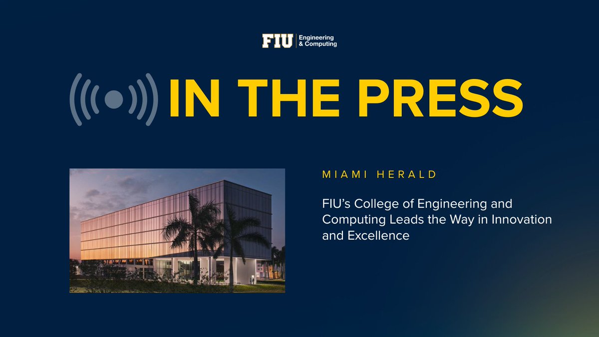 FIU’s College of Engineering &amp; Computing is in the Miami Herald! 📰

We’re leading in:
✅ $75M Innovation Complex
✅ AI &amp; Data Science degrees
✅ Cardiovascular research
✅ Wall of Wind
✅ $82M+ in research awards

Read how we’re shaping the future: miamiherald.com/paid/sponsored…
#FIU