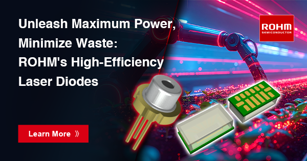ROHMsemi's tweet image. ROHM’s high-power laser diodes, like the RLD90QZW and RLD8BQAB3, deliver precision for LiDAR and industrial applications. Learn more: tinyurl.com/2trcsrky #LaserDiodes #Optoelectronics
