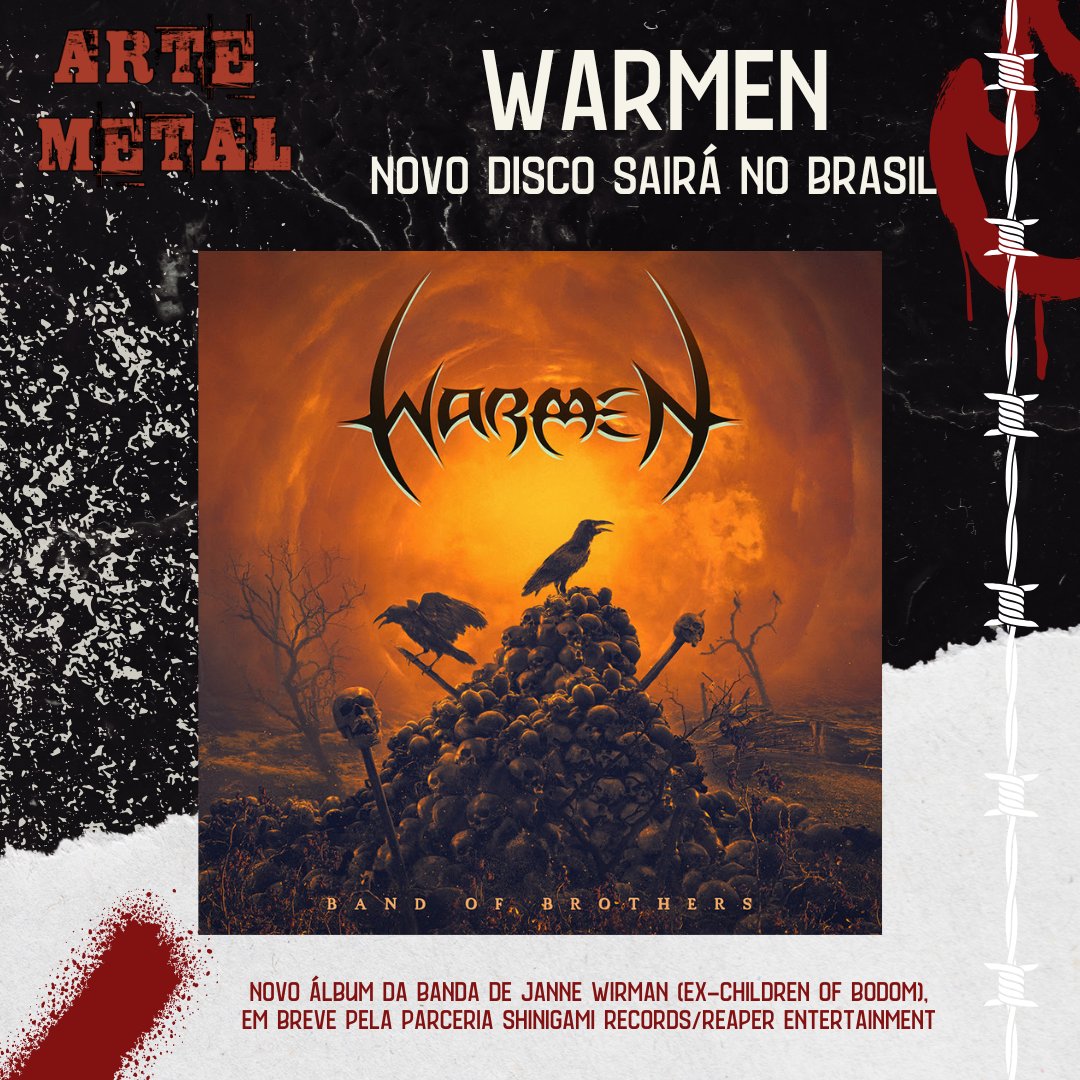 Blogartemetal's tweet image. Tem ex-Children of Bodom na Área! Confira no link (Instagram na bio e stories):

blogartemetal.blogspot.com/2025/06/warmen…

#warmen #melodicdeathmetal #artemetal 

@shinigamirec