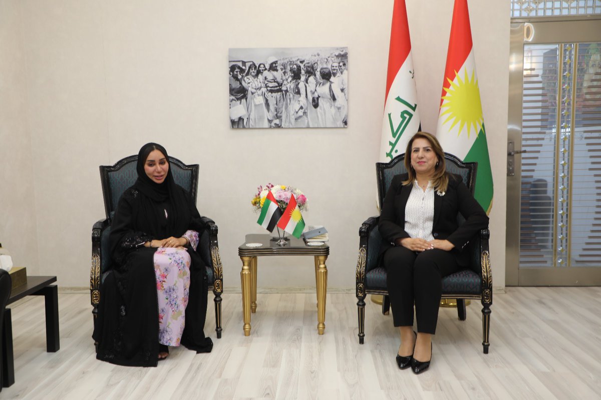 Dr. Khanzad Ahmad (@drkhanzad) on Twitter photo Had a fruitful meeting with the UAE rep <a href="/Kurdistan/">Kurdistan Regional Government</a>. Shared views on women & girls in both regions and presented the KRG Women Empowerment Plan 2025-2030. Welcomed UAE support in expertise and collaboration. I'm looking forward to stronger ties. #WomenEmpowerment #KRG #UAE Had a fruitful meeting with the UAE rep <a href="/Kurdistan/">Kurdistan Regional Government</a>. Shared views on women & girls in both regions and presented the KRG Women Empowerment Plan 2025-2030. Welcomed UAE support in expertise and collaboration. I'm looking forward to stronger ties. #WomenEmpowerment #KRG #UAE
