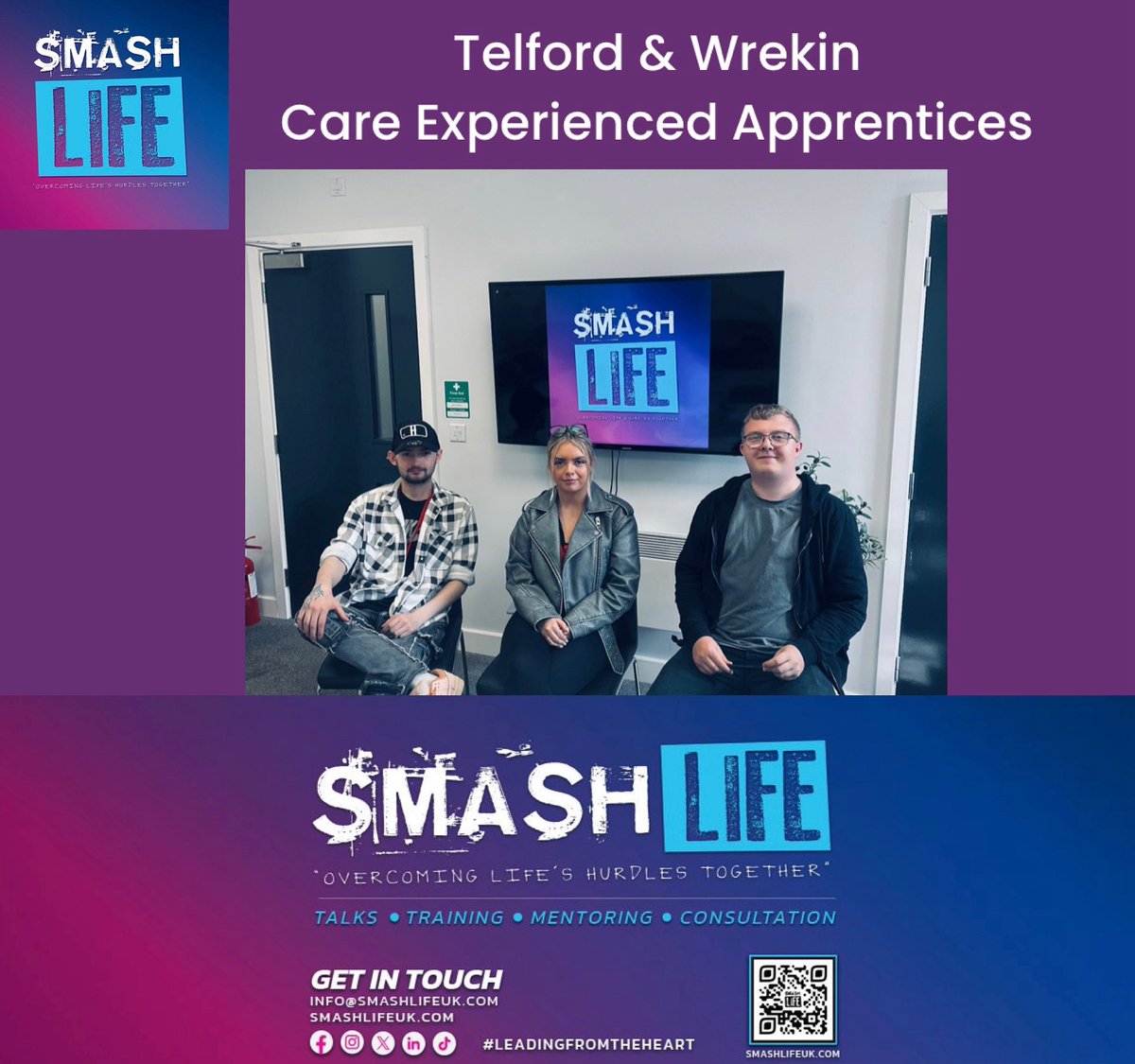 💥Smash Life💥

We have started to group mentor some amazing care experienced apprentices from <a href="/TelfordWrekin/">Telford & Wrekin Council</a> 

What a great group, determined, driven, caring and a force to be reckoned with…

Always a pleasure to work with <a href="/TelfordWrekin/">Telford & Wrekin Council</a> social care 💙