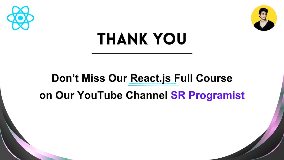 SRProgramist's tweet image. 👉 What is React.js?

🧠 A JavaScript library for building Frontend
📦 Created by Facebook in 2013
🔁 Focused on component-based architecture
⚡ Used for building fast &amp;amp; interactive web applications

Subscribe on YouTube for the full React course 🔔 #ReactJS #WebDev #SRProgramist