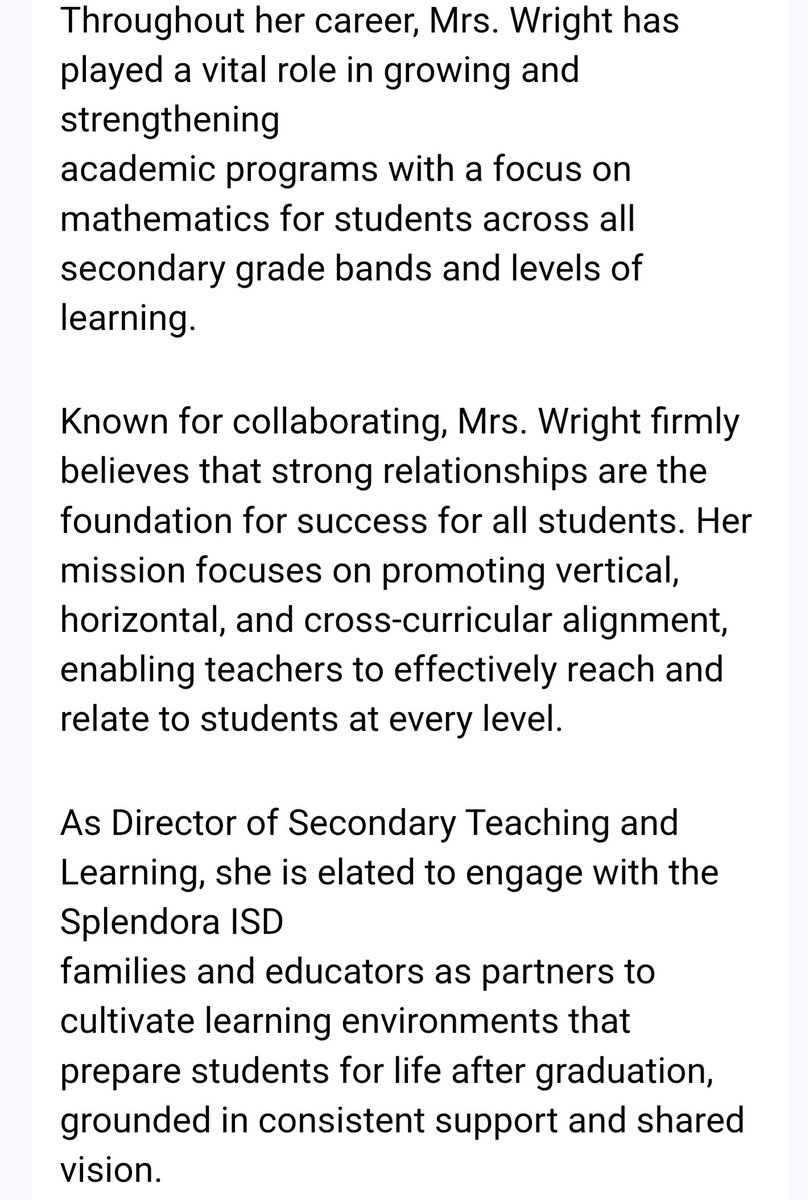 I am overjoyed to share that I will be joining the Splendora ISD family!  It has a small town feel w/wonderful people like my old hometown,  Magnolia, TX.  My heart feels like it is home!😍
I will dearly miss the amazing educators in Sheldon that have forever impacted my life.
