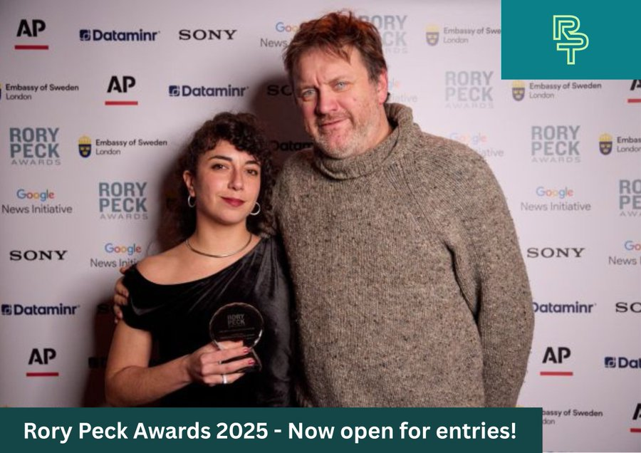 GIJN Africa (@gijnafrica) on Twitter photo Are you a freelancer who covers international news & current affairs?
Submit an entry for the 2025 <a href="/rorypecktrust/">Rory Peck Trust</a> Awards!
🏆 Winners across all categories: £1000 + Trophy
🏅 Finalists across all categories: £500 + Trophy
Deadline: July 10. twp.ai/4ioUVZ Are you a freelancer who covers international news & current affairs?
Submit an entry for the 2025 <a href="/rorypecktrust/">Rory Peck Trust</a> Awards!
🏆 Winners across all categories: £1000 + Trophy
🏅 Finalists across all categories: £500 + Trophy
Deadline: July 10. twp.ai/4ioUVZ