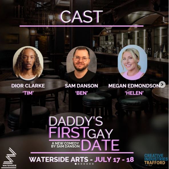 CAST ANNOUNCEMENT 🎭 LSDA grad Dior Clarke  has been cast in Daddy's First Gay Date, a new comedy play all about queer dating — coming to Waterside @watersidearts_ in just over 4 weeks! Congrats, Dior! 🎉 Tickets: watersidearts.org