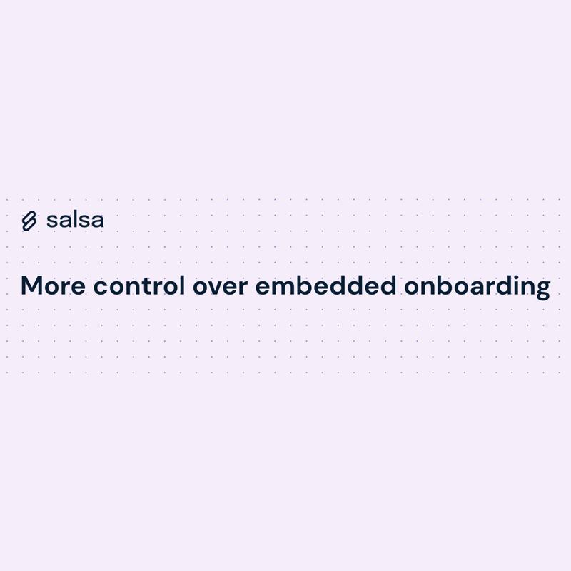 salsa_dev's tweet photo. 🚀 More flexible embeds and smarter coordination in Salsa onboarding!

What’s new:

🧩 “display mode” - render onboarding components as drawer (default), modal, or inline

⚙️ New Salsa.js element events - get notified when a component completes its flow or attempts to close