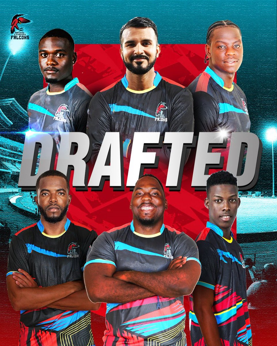 The newest Falcons have landed! 

Welcome to the Falcons family!❤️ Let’s 
make it a season to remember. 💪🏽

#AntiguaAndBarbudaFalcons #AntiguaFalcons #FalconsFlyingHigh #CPL25 #CricketPlayedLouder #BiggestPartyInSport