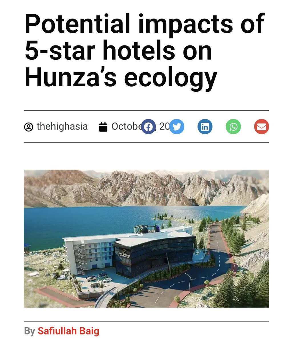 jamhoorimarshal's tweet photo. At #AttabadLake, #Hunza, a stunning natural #wonder born from the 2010 #landslide. Luxury resorts like @luxushunza are altering the landscape. With drainage pits dug right at the lake’s edge, raw wastewater seeps into this pristine water source . #SaveHunza #EcoTourism https://t.co/DwbUIR5pXq