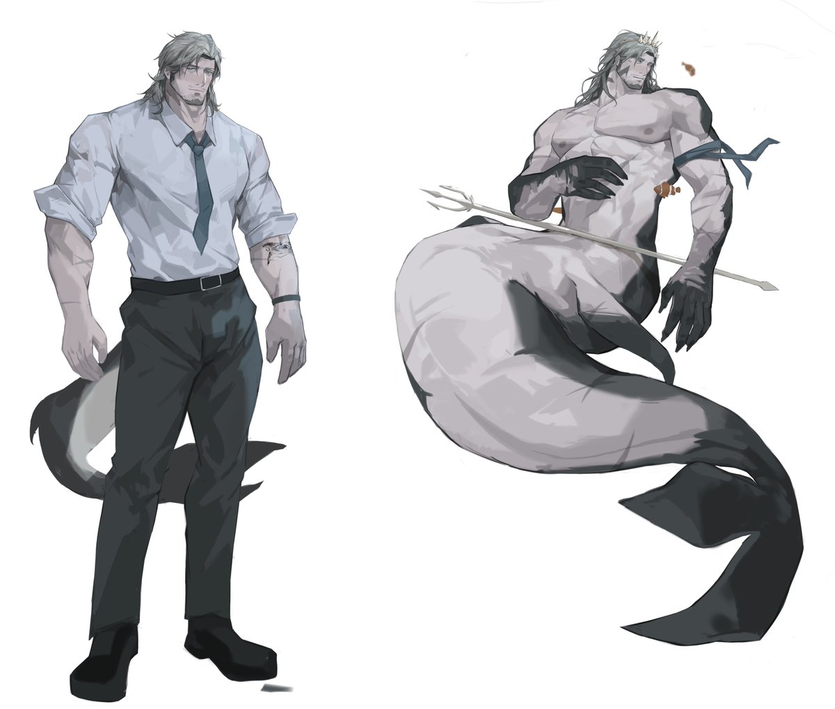 新OC：白鲸人布莱克
40岁老爹，陆地人形水中人鱼双形态
感谢<a href="/lixiao6342/">栗肖_</a> 老师