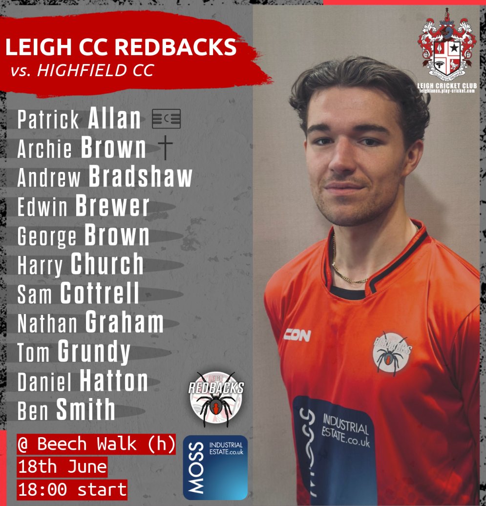 The first Big Bash T20 starts at 6pm today! 🔥
Here is the team. 💪

🔴🕷️ #LeighCC