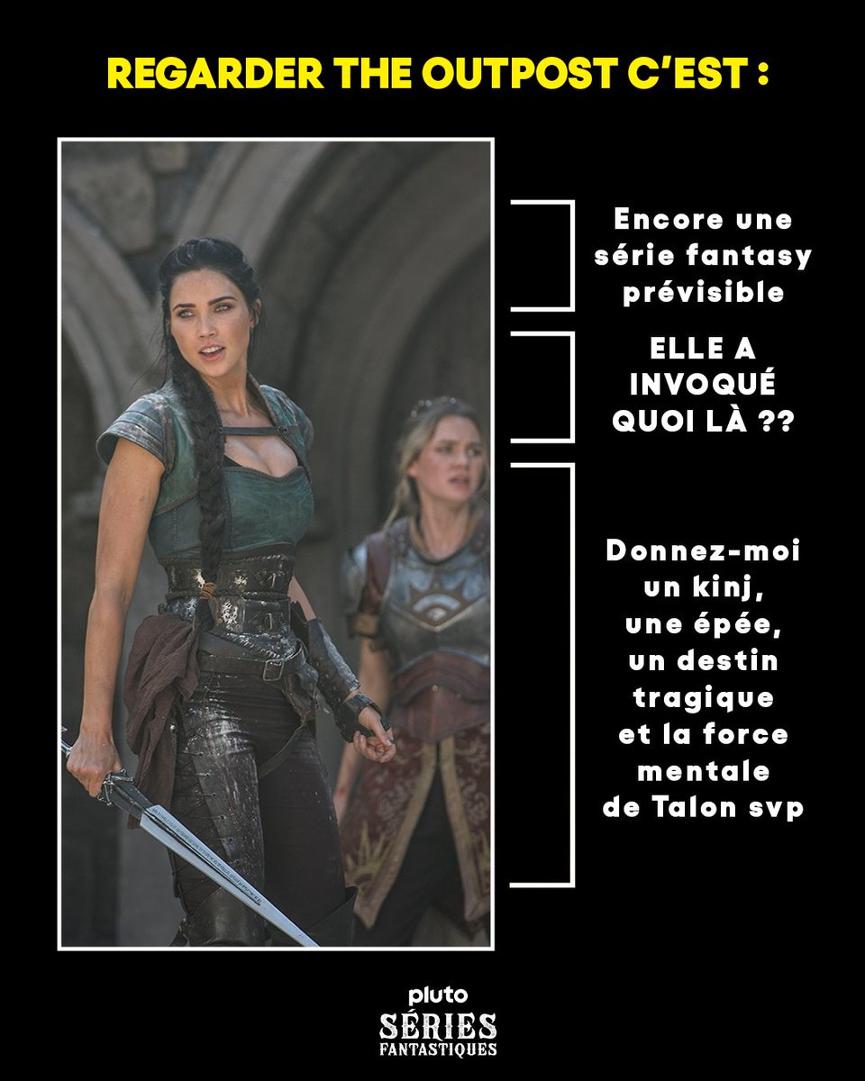 Attention : cette série est particulièrement addictive. ⚔️ 
The Outpost, c'est chaque mercredi sur Pluto TV Séries Fantastiques !