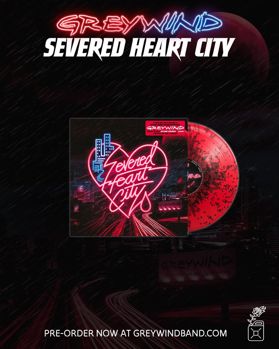 greywindband's tweet image. Our new album ‘Severed Heart City’ is coming September 19th! Check out our online pre-order which includes our exclusive Red/Black Splatter Vinyl Variant (only 300 pressed worldwide) and bundles limited to 50 or less! 🖤🥀
Pre-order: greywind.merchtable.com