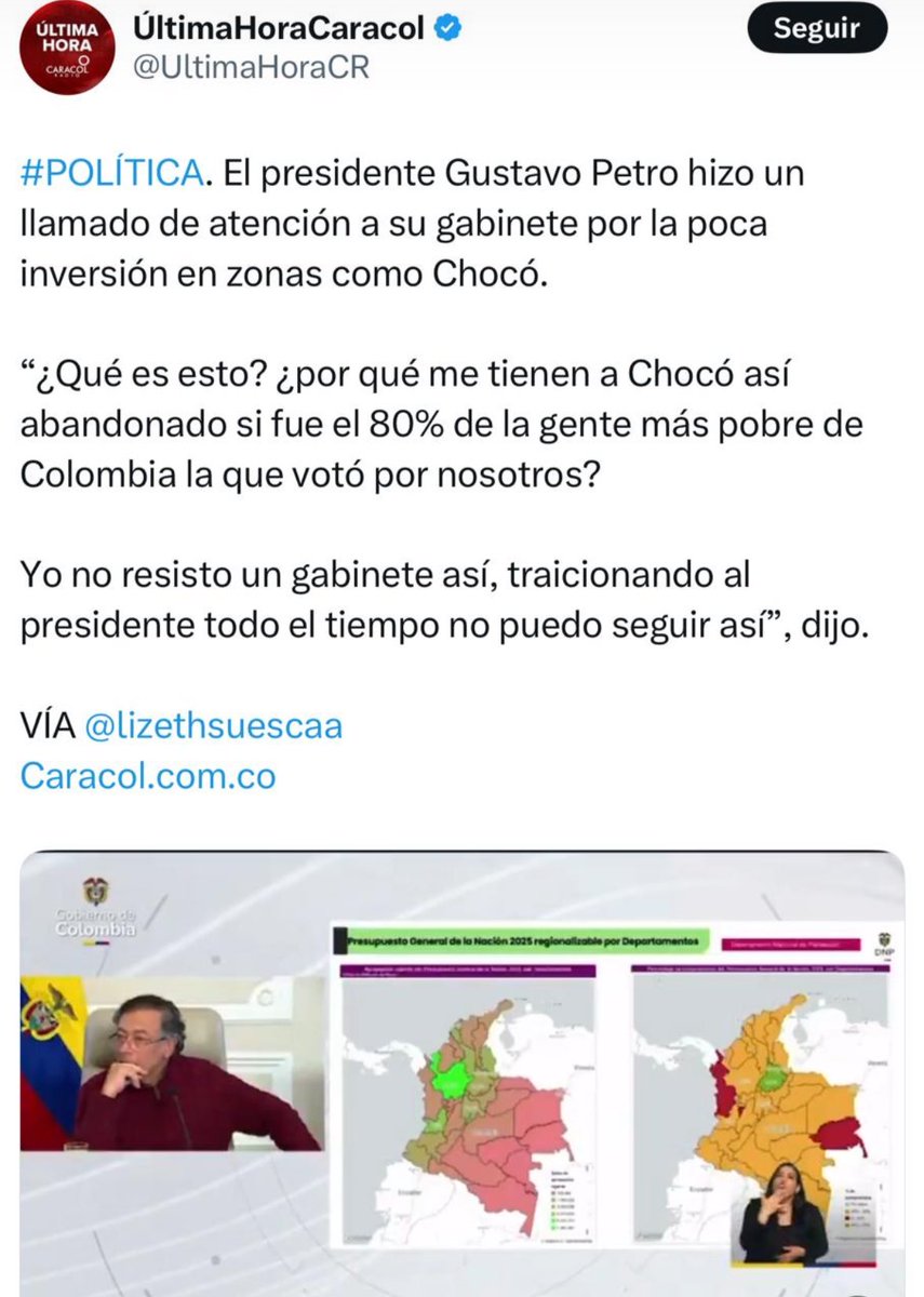 Nubia Carolina Córdoba-Curi (@nubiacarolinacc) on Twitter photo Tiene razón el Señor Presidente <a href="/petrogustavo/">Gustavo Petro</a> en su llamado de atención, y tiene razón el pueblo chocoano en su angustia y desesperanza. En reiteradas ocasiones hemos planteado las alertas pero también las formulas de acción. La insistencia en proponer los proyectos, las Tiene razón el Señor Presidente <a href="/petrogustavo/">Gustavo Petro</a> en su llamado de atención, y tiene razón el pueblo chocoano en su angustia y desesperanza. En reiteradas ocasiones hemos planteado las alertas pero también las formulas de acción. La insistencia en proponer los proyectos, las