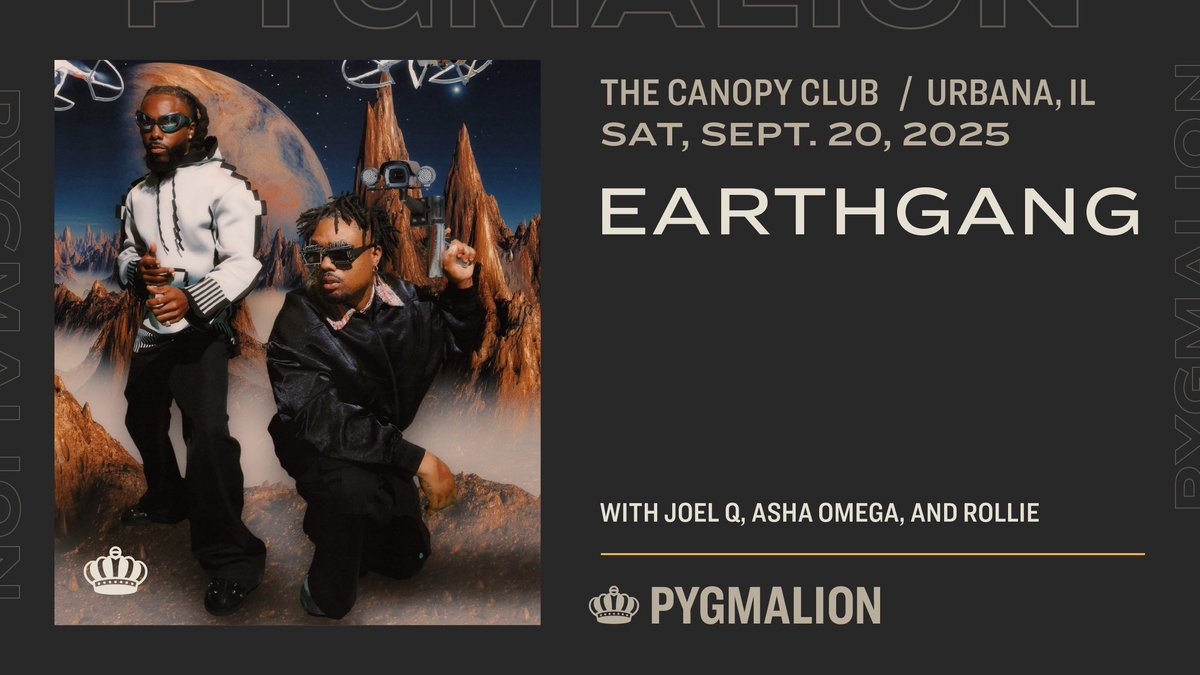 One Man Media Company (@1theletterlbea1) on Twitter photo <a href="/thisispygmalion/">PYGMALION</a> got a crazy lineup this year for the Hip Hop Stage at the legendary <a href="/Canopy_Club/">The Canopy Club</a> including <a href="/EarthGang/">EARTHGANG</a> plus <a href="/JoelQChi/">Joel Q</a> and <a href="/ashaomega/">ASHA OMEGA 💫</a> 🔥🔥🔥
Thisispygmalion.com for tickets <a href="/thisispygmalion/">PYGMALION</a> got a crazy lineup this year for the Hip Hop Stage at the legendary <a href="/Canopy_Club/">The Canopy Club</a> including <a href="/EarthGang/">EARTHGANG</a> plus <a href="/JoelQChi/">Joel Q</a> and <a href="/ashaomega/">ASHA OMEGA 💫</a> 🔥🔥🔥
Thisispygmalion.com for tickets