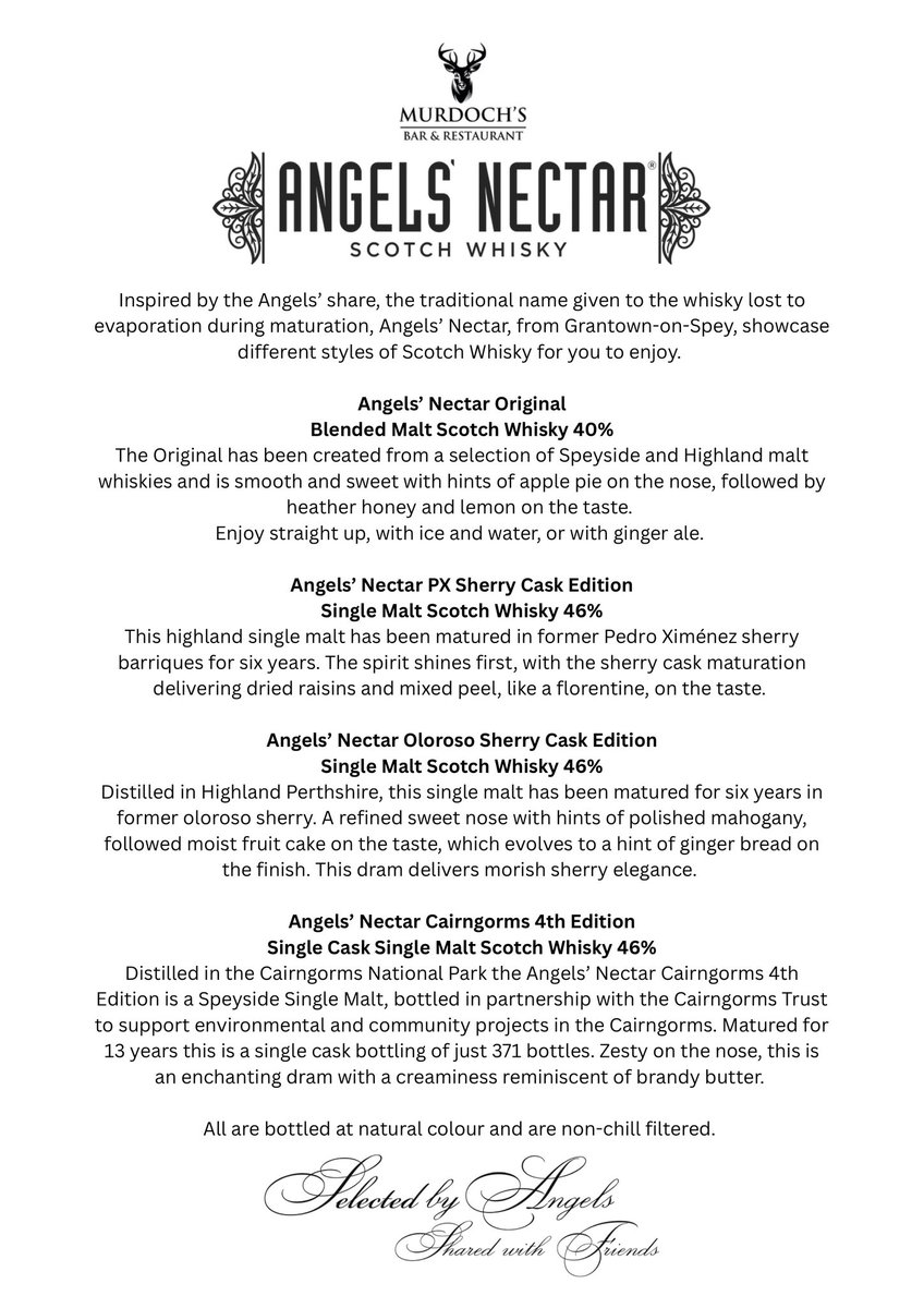 That’s the full current set of Angels’ Nectar #Scotch #Whisky now available at Murdoch’s, the new bar and restaurant at <a href="/MacdonaldHotels/">Macdonald Hotels</a> #Lochanhully resort. Cheers! 

#carrbridge #angelsnectar #angelsshare #dramtime #visitcairngorms