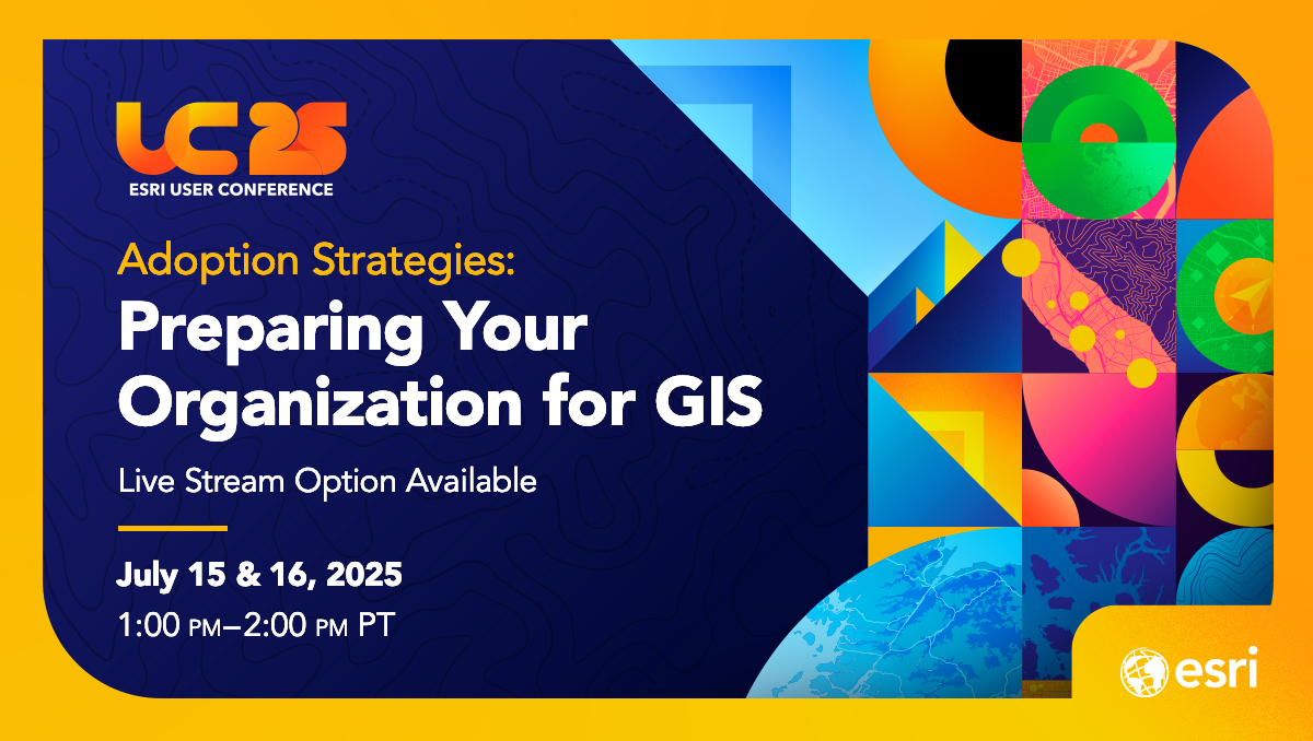 Another excellent session coming up at #EsriUC2025! 

Discover proven strategies that will increase the pace of adoption, the number of people using the solutions that you configure, and the skill level of GIS users. 

Don't miss it: ow.ly/AjeY50WaYIW