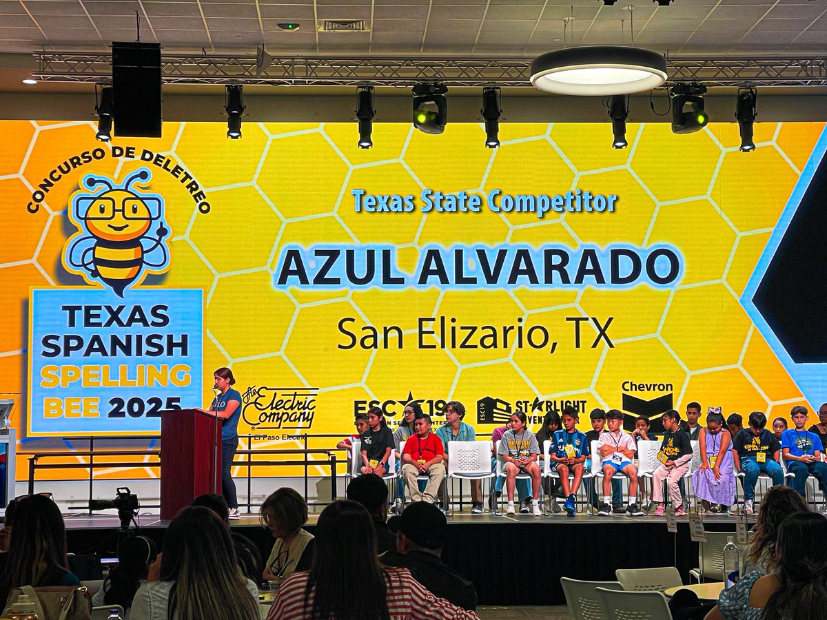 Josué Palomino (@mrjosuepalomino) on Twitter photo ¡Mucho éxito, Azul!
Estamos muy orgullosos de ti y de que representes a San Elizario ISD. Sabemos que darás lo mejor mañana. ¡Tú puedes! <a href="/SanElizarioISD/">San Elizario ISD</a> #ManoAMano #TexasSpanishSpellingBee2025 ¡Mucho éxito, Azul!
Estamos muy orgullosos de ti y de que representes a San Elizario ISD. Sabemos que darás lo mejor mañana. ¡Tú puedes! <a href="/SanElizarioISD/">San Elizario ISD</a> #ManoAMano #TexasSpanishSpellingBee2025
