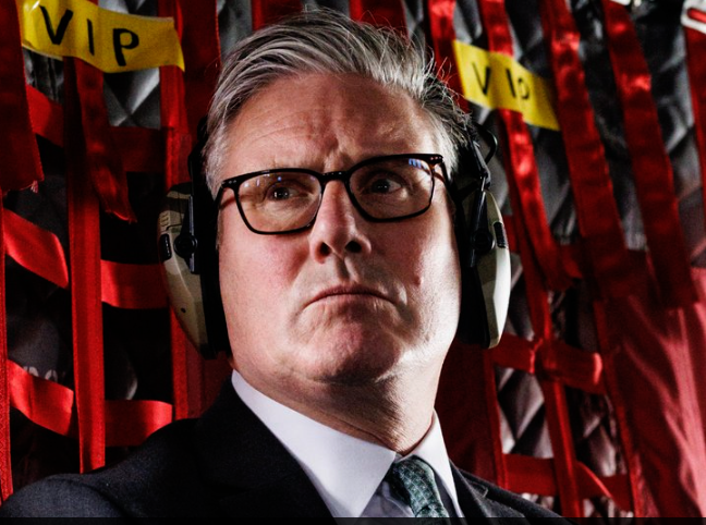 Mr Ben takes a ride in a helicopter. 

This must scare the shit out of Putin. Starmer's 'chopper ride' face.