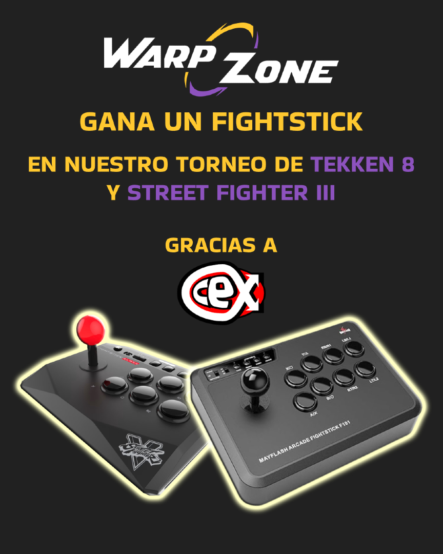 🥊 ¡Atención, luchadores!
Los ganadores de los torneos de Tekken 8 y Street Fighter III del 28 se llevarán un stick arcade cortesía de nuestro sponsor CeX Castellón 🎮
🔥 ¡Prepárate para pelear y ganar a lo grande!
 📝 ¡Apúntate ya y demuestra quién manda!
#fgc #fightingGames