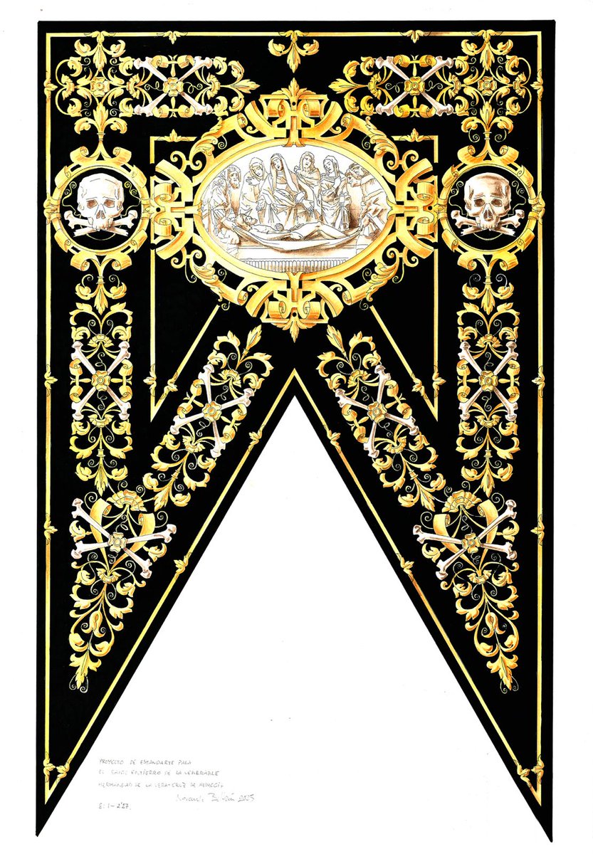 PROYECTO DE ESTANDARTE PARA EL SANTO ENTIERRO DE LA VENERABLE HERMANDAD DE LA VERA CRUZ DE ALMOGIA.