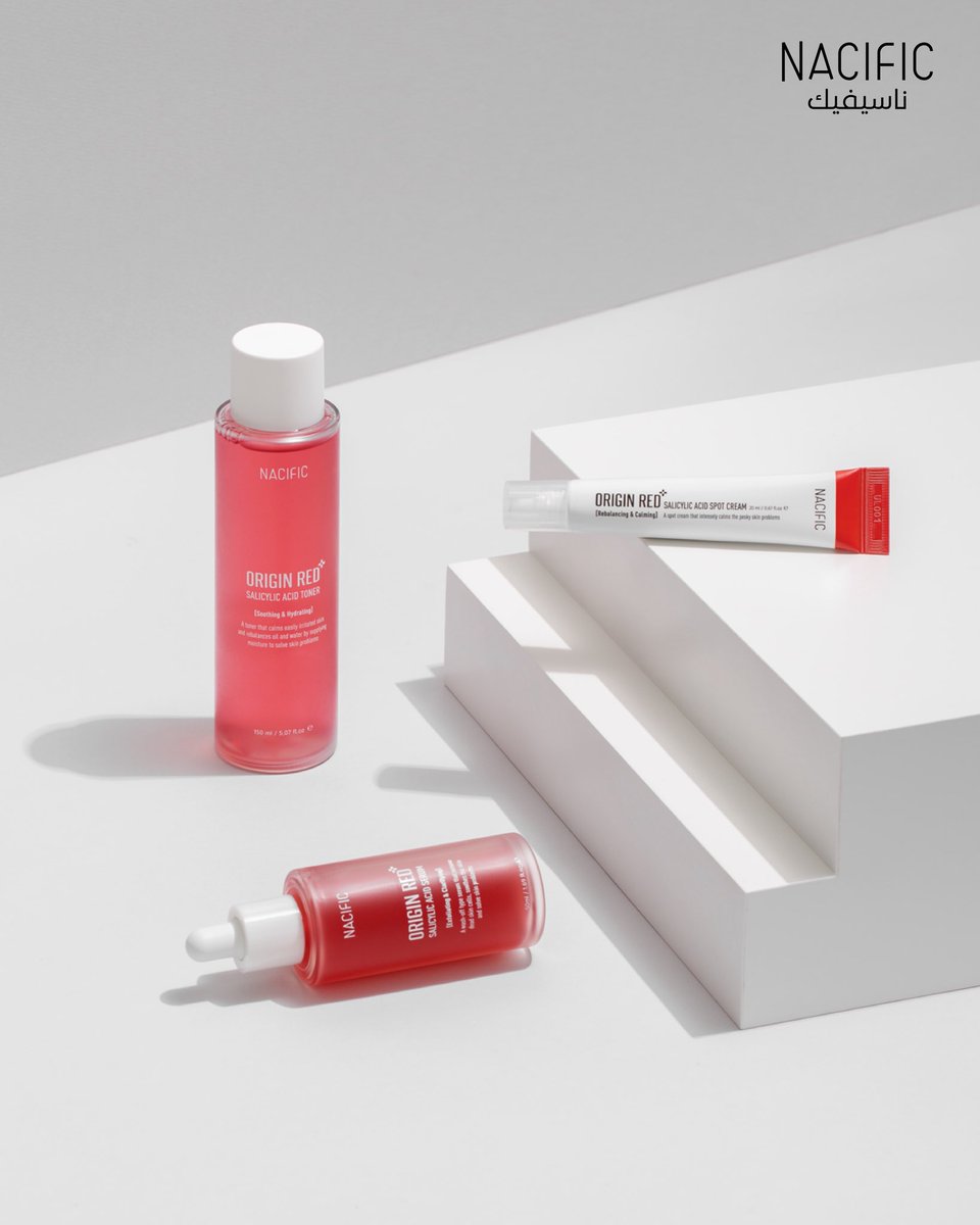 NACIFICSA's tweet photo. ORIGIN RED ✨
مجموعة مصممة لعلاج البشرة المجهدة،
تستهدف الشوائب، التهيّج، والمسام بتركيبة لطيفة وفعالة في آنٍ واحد.
#ناسيفيك
#nacific 
#بداية_الجمال_الطبيعي https://t.co/cFbU3mYaQN