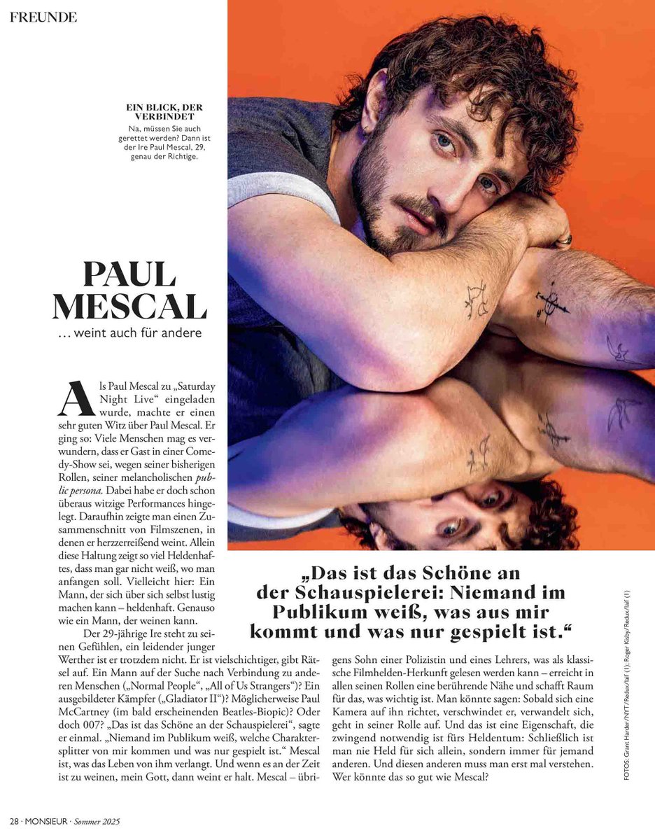 reduxpictures's tweet image. Photo of Paul Mescal by Roger Kisby/Redux on the cover of Germany’s Monsieur magazine - Summer 2025 (via our German partner Laif). @rogerkisby #laif #laifagentur #monsieurmag