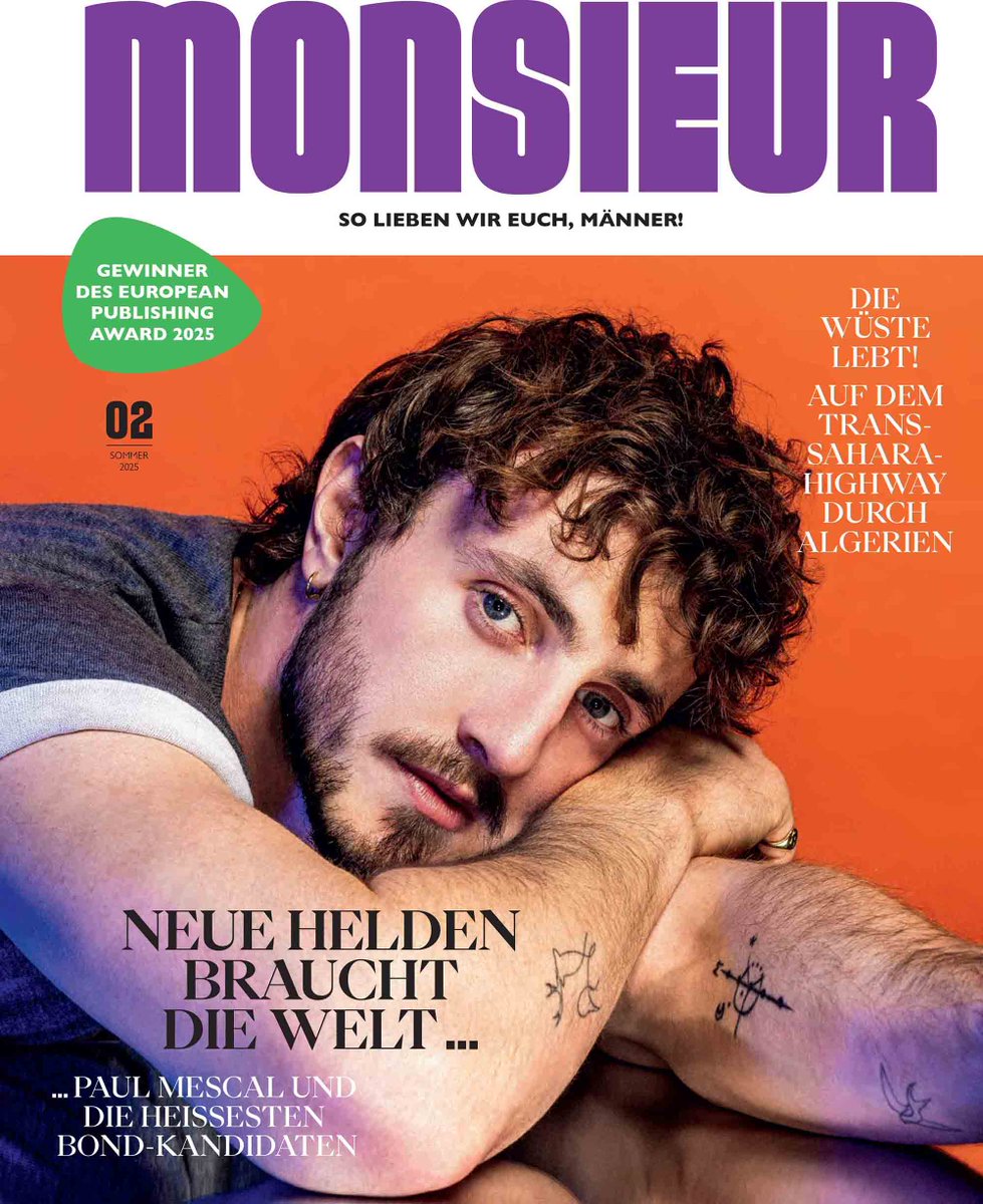 reduxpictures's tweet image. Photo of Paul Mescal by Roger Kisby/Redux on the cover of Germany’s Monsieur magazine - Summer 2025 (via our German partner Laif). @rogerkisby #laif #laifagentur #monsieurmag
