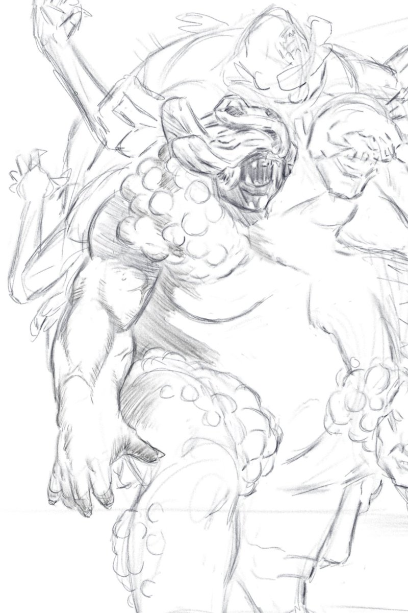 Close-up sketch progress of the handsome #RatKing. #WIP #TLOUS2 #art