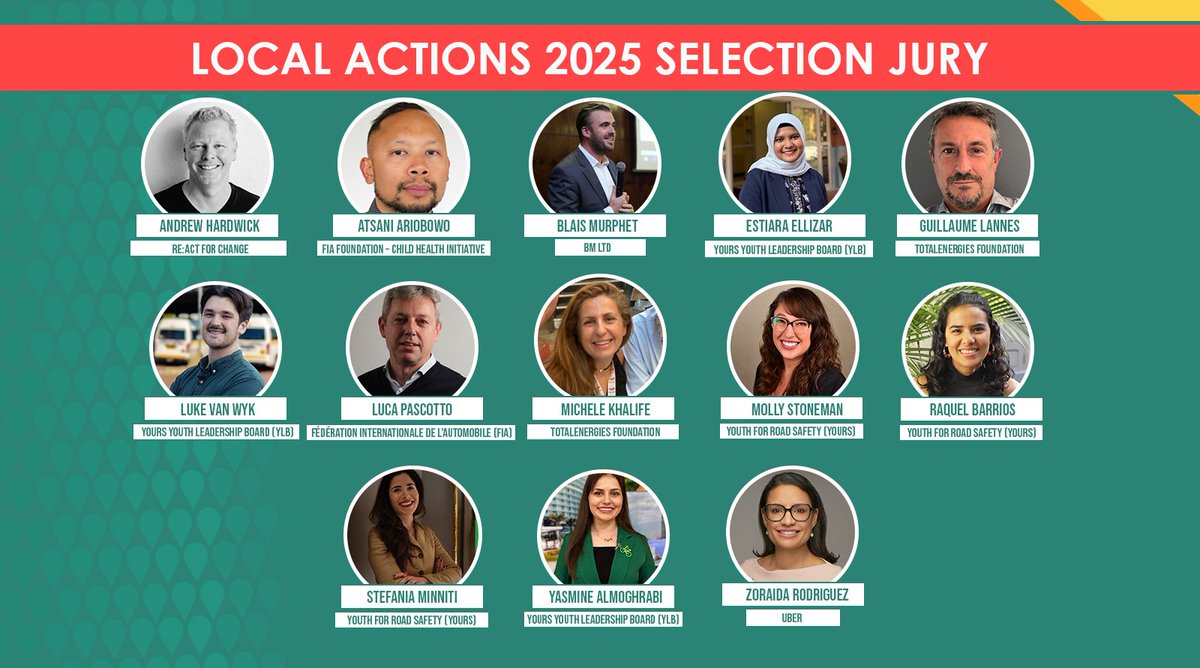 ClaiminOurSpace's tweet image. Now, let's welcome the Selection Jury for 2025 Local Actions.
🚦 Local Actions 2025 is bringing 15 powerful youth-led mobility projects to life, each one rooted in local knowledge and a bold vision for safer streets. This final selection was made possible thanks to our Selection…