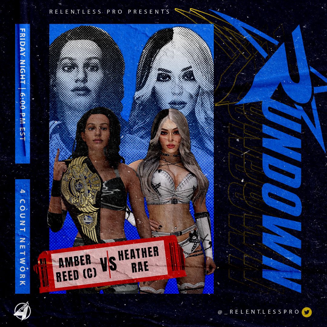 Relentless Pro (@_relentlesspro) on Twitter photo ๐ซ Premiering Friday Night on <a href="/The4Count/">4 Count Network</a> Network Channel
โญ๏ธ Amber Reed (c) vs. Heather Rae - Sapphire Championship | RPRO Rundown
โณ6/20 @ 6PM EST
โโโ
๐ Premiere Link: youtu.be/pbS_y6hmKFw?siโฆ
#WWE2K25 ๐ซ Premiering Friday Night on <a href="/The4Count/">4 Count Network</a> Network Channel
โญ๏ธ Amber Reed (c) vs. Heather Rae - Sapphire Championship | RPRO Rundown
โณ6/20 @ 6PM EST
โโโ
๐ Premiere Link: youtu.be/pbS_y6hmKFw?siโฆ
#WWE2K25