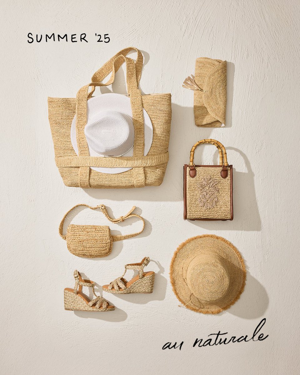 Trending now: Everything raffia—it's a natural match to your laid-back summer look.