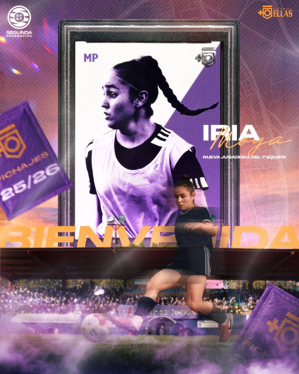 #BienvenidaIria 👋

🆕 𝐼𝑟𝑖𝑎 𝑀𝑜𝑦𝑎, nueva jugadora de Futbolellas para la próxima temporada.

La joven centrocampista de 21 años refuerza la línea ofensiva del primer equipo con su talento, verticalidad y visión de juego.