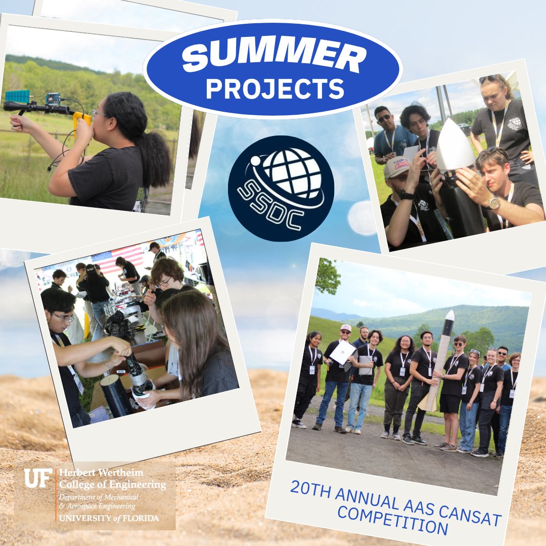 🚀 Summer Spotlight: Space Systems Design Club (SSDC)
Just back from the 20th AAS CanSat Competition in VA—placing 20th out of 34 global teams! 🌍
After 9+ months of work, their rocket payload system took flight among the best.

🔧 #UFMAE #GatorEngineers #SSDC #CanSat2025