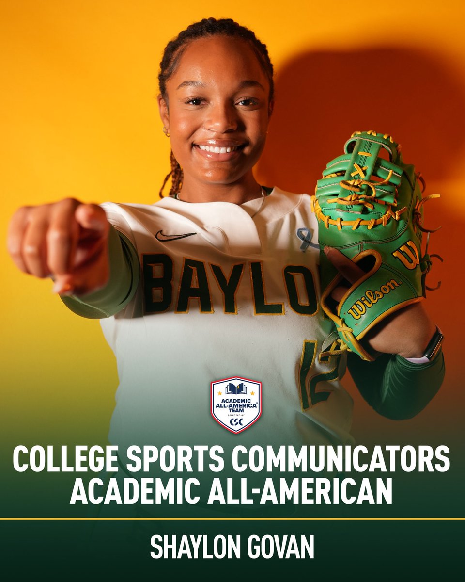 Baylor University (@baylor) on Twitter photo π
Three-time NFCA All-American
π 3.79 GPA in master's program (BSED '24)
πΊπΈ <a href="/BaylorSoftball/">Baylor Softball</a>-record .407 career BA
And now, an Academic All-American (again). #SicEm π
π°: bit.ly/4eiKOZB π
Three-time NFCA All-American
π 3.79 GPA in master's program (BSED '24)
πΊπΈ <a href="/BaylorSoftball/">Baylor Softball</a>-record .407 career BA
And now, an Academic All-American (again). #SicEm π
π°: bit.ly/4eiKOZB