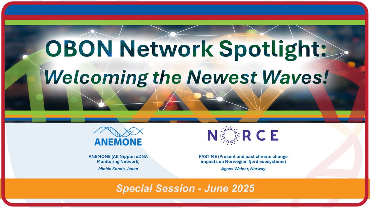 OBON_Ocean's tweet image. If you missed the latest OBON Network Spotlight webinar - introducing our new projects ANEMONE and PASTIME - it is now available on our YouTube Channel at youtu.be/AEeJFXHtghw (see link in bio for full list).
More on OBON projects here: obon-ocean.org/endorsed-proje…