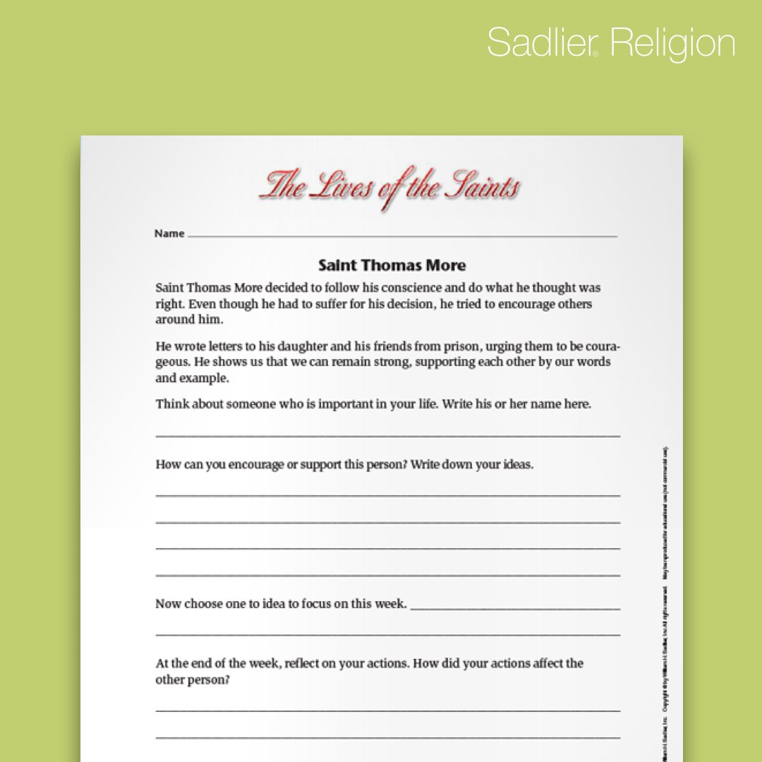 June 22 is the feast day of Saint Thomas More. hubs.ly/Q03sk8_k0 Download a printable activity for Catholic kids to mark St Thomas
Available in English and Spanish hubs.ly/Q03skd1K0

#Catholics #CatholicFamily #CatholicSaints #ThomasMore #FeastDays #CatholicEdchat