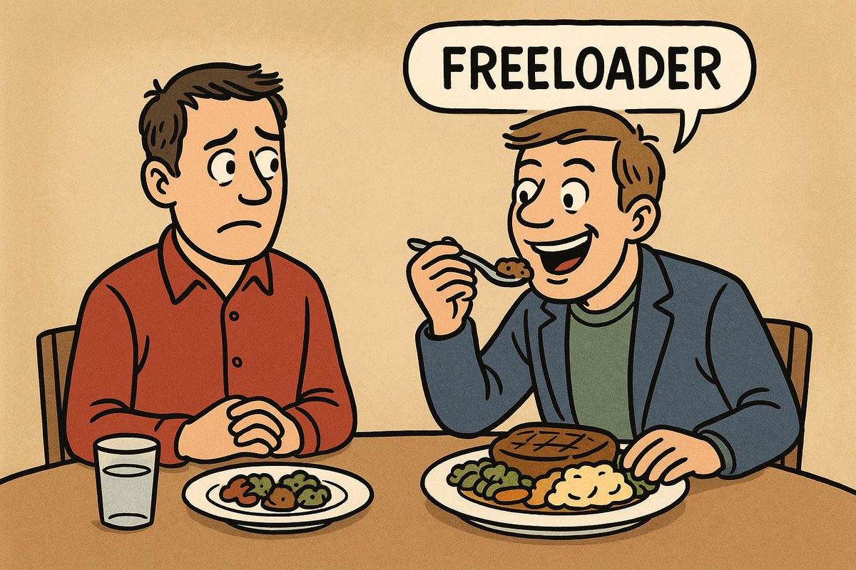 Mr. Dulsaar (freeloader) waa xariif shaafto kula nool dadka kale oo ku jira nolol uusan waxba ku darsan. Maqaayad ayaad iskala cuntaynaysaan ama guri ayaad isla kireysanaysaan, balse wuxuu rabaa in uu kugu dulnoolaado oo aad kaligaa qarashka bixiso. Wax yar oo raqiis ah ayuu