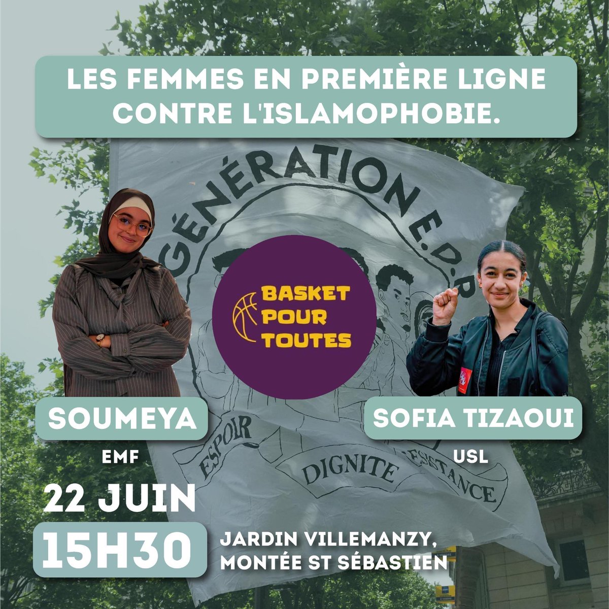 ➡️ à 15h30 : les femmes en première ligne contre l'islamophobie
