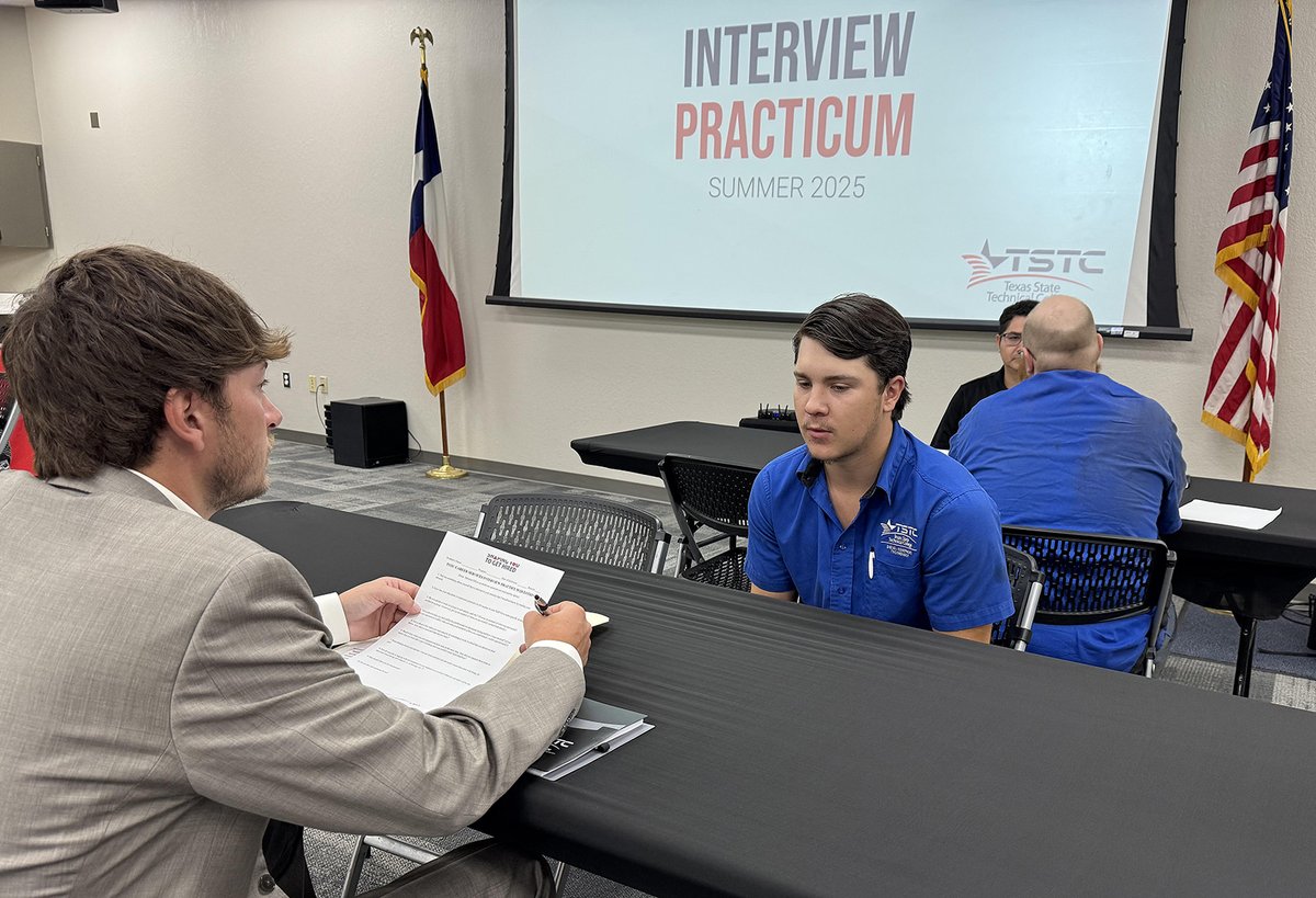 Job interviews can be among the most stressful experiences for college graduates preparing to enter the workforce, but TSTC aims to ease that anxiety through its Interview Practicums.

To read more, visit bit.ly/3G2DOU0 

#TSTCproud #technicallybetter