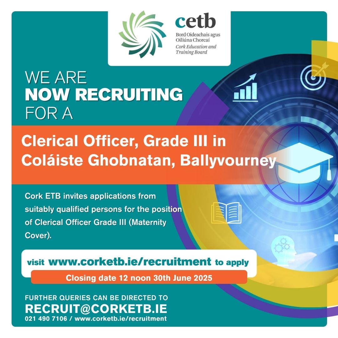 We are recruiting!!  Visit corketb.ie/recruitment to find out more and apply! #employment #opportunity