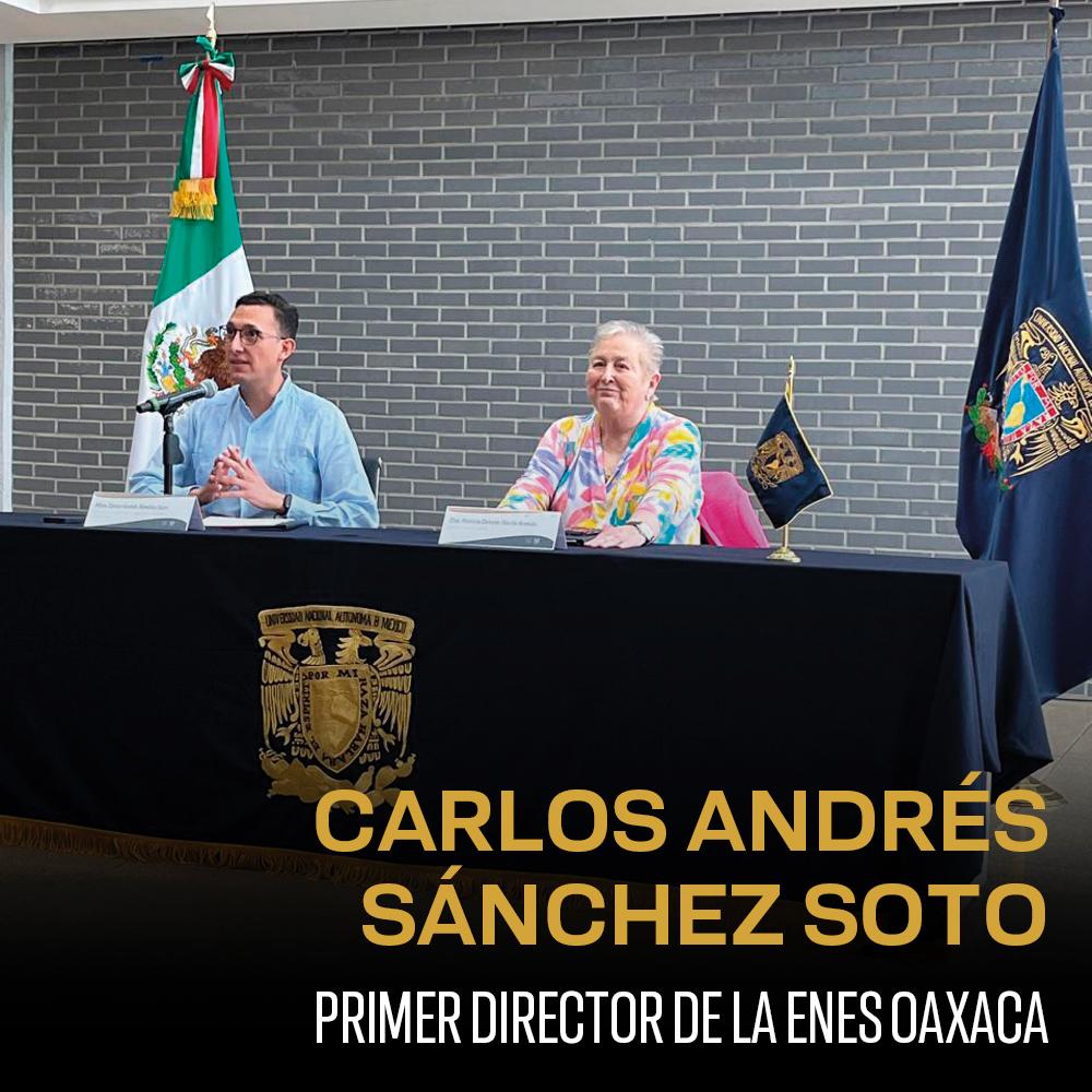 Hoy me comprometo a defender este proyecto educativo con los principios y valores universitarios. Desde Oaxaca reafirmamos el compromiso de la Universidad Nacional con todo el país: Dr. Carlos Andrés Sánchez Soto, primer director de la #ENESOaxacaUNAM.