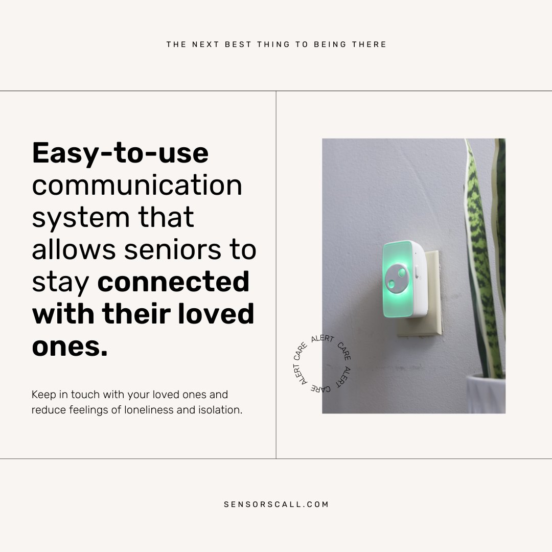 Keep seniors connected like never before with our easy-to-use communication system, CareAlert!

Ready to bring your family closer? Visit sensorscall.com to learn more!

#CareAlert #StayConnected #SeniorCare #DigitalHealth #AgingInPlace #CaregiverSupport
