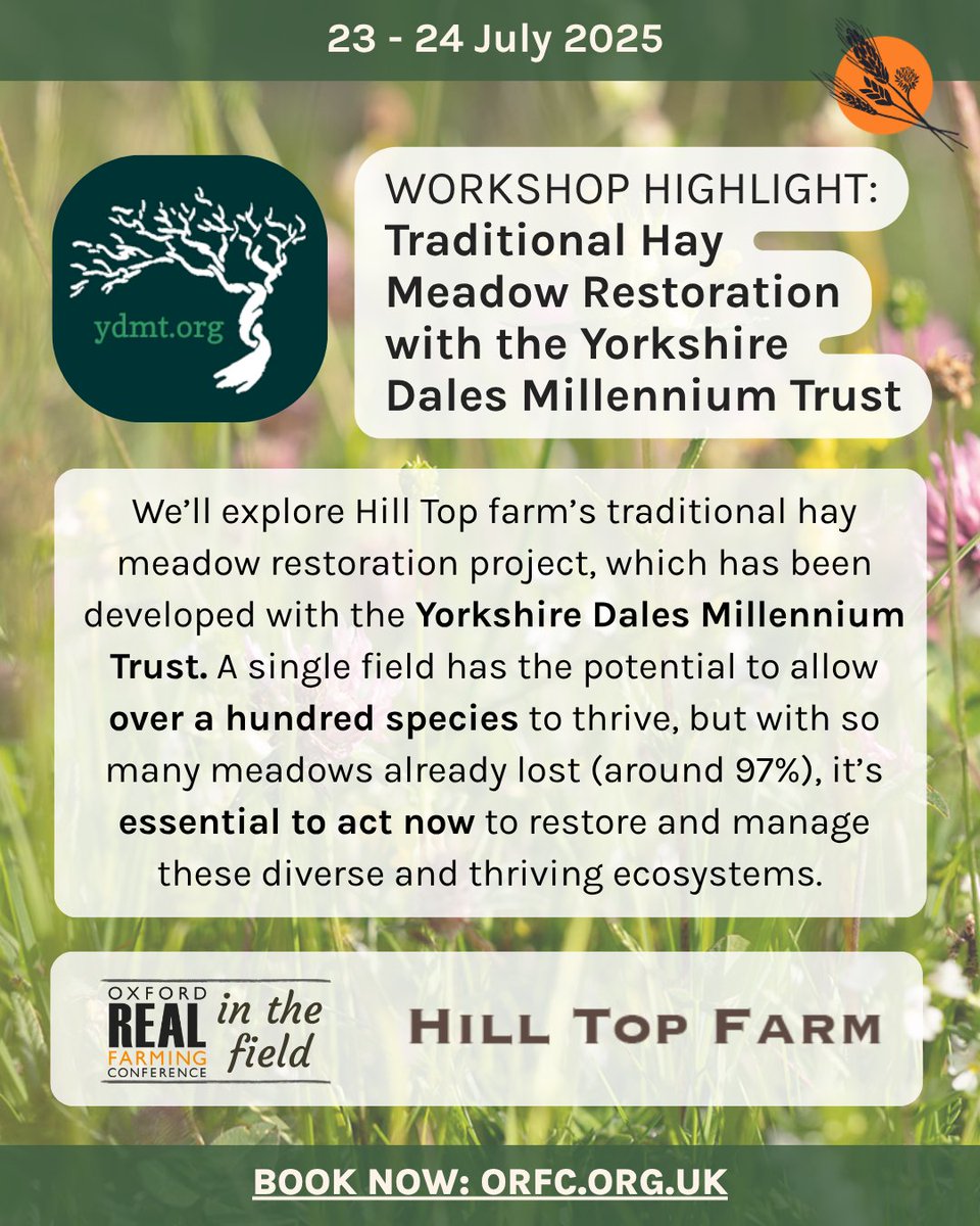 Join us on 23-24 July alongside biodiversity and livestock experts at the outstanding Hill Top Farm in the Yorkshire Dales for two days of workshops, talks, and community-building 🐄

Book your place now: orfc.org.uk/orfc-in-the-fi…

Photo credit: @gailcaddy