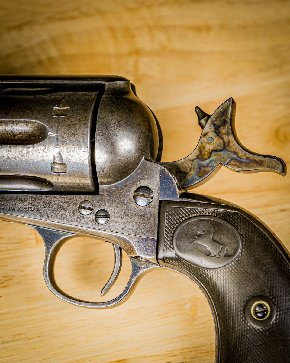 AmmunitionDepot's tweet image. This #WheelgunWednesday we're bringing you this Colt SAA revolver, was shipped on August 15, 1885 to Hartley & Graham in New York. A major arms dealer of the 19th century. Chambered in .45 Colt with a 7½-inch barrel and blue finish, this piece of American firearms history was…