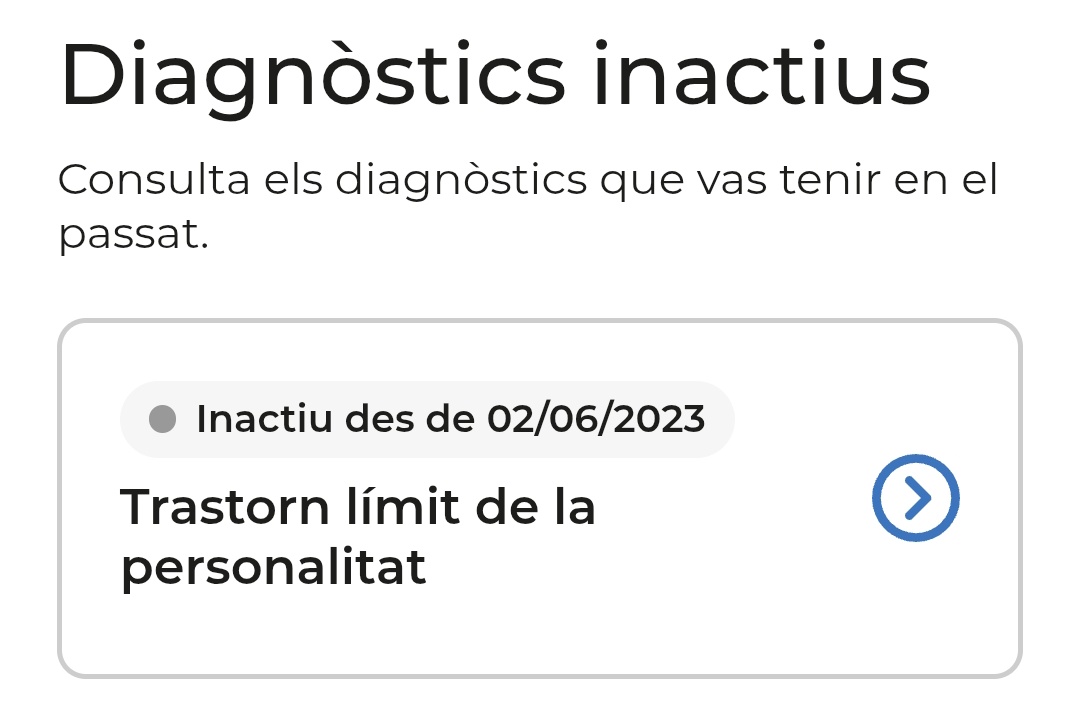 rroulette_'s tweet photo. m'he descarregat la meva salut per mirar unes #coses i he descobert que em van diagnosticar TLP 🤪👈🏼 https://t.co/vSKKZpC3Xs