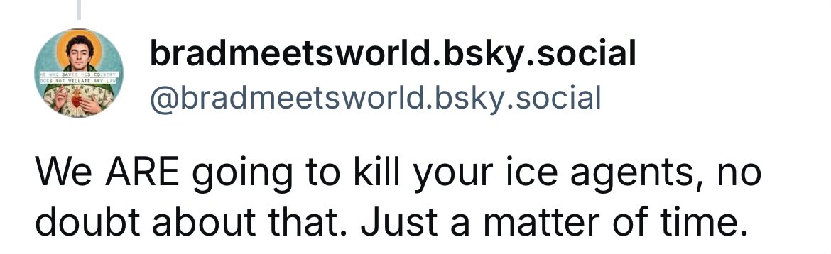 Bluesky Libs: “Why do ICE agents need masks? That’s fascism”

Also Bluesky Libs: