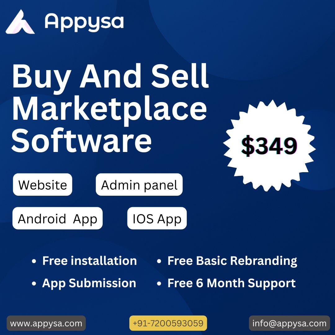 appysaa's tweet image. 📢 Build your own Buy & Sell App in days!
appysa.com/classified-scr…
✅ Website
✅ iOS & Android Apps
✅ Free Installation & Support
All for just $349 🔥
🌐 appysa.com | 📞 +91-7200593059
#ClassifiedScript #BuySellApp #StartupTools #MarketplaceSoftware #appysa #Turkey
