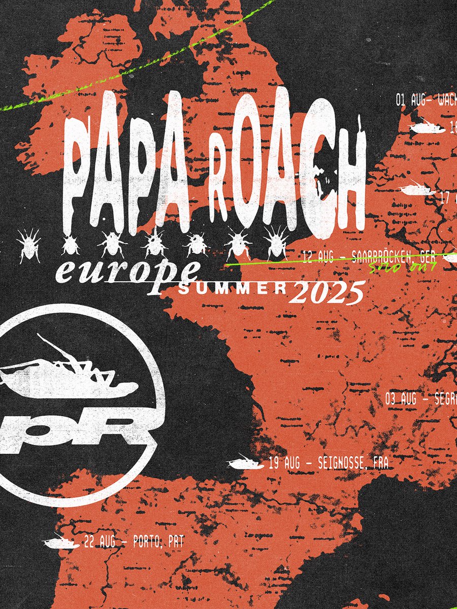 paparoach's tweet image. 🇪🇺EUROPE WE’RE COMING BACK FOR YOU🔥
August is stacked and we’re coming to celebrate 25 years of INFEST🪳

🇬🇧UK we won’t be back this run, so if you wanna catch us again this year, this is your last chance.
🎟️ riseoftheroach.com
#RISEOFTHEROACH