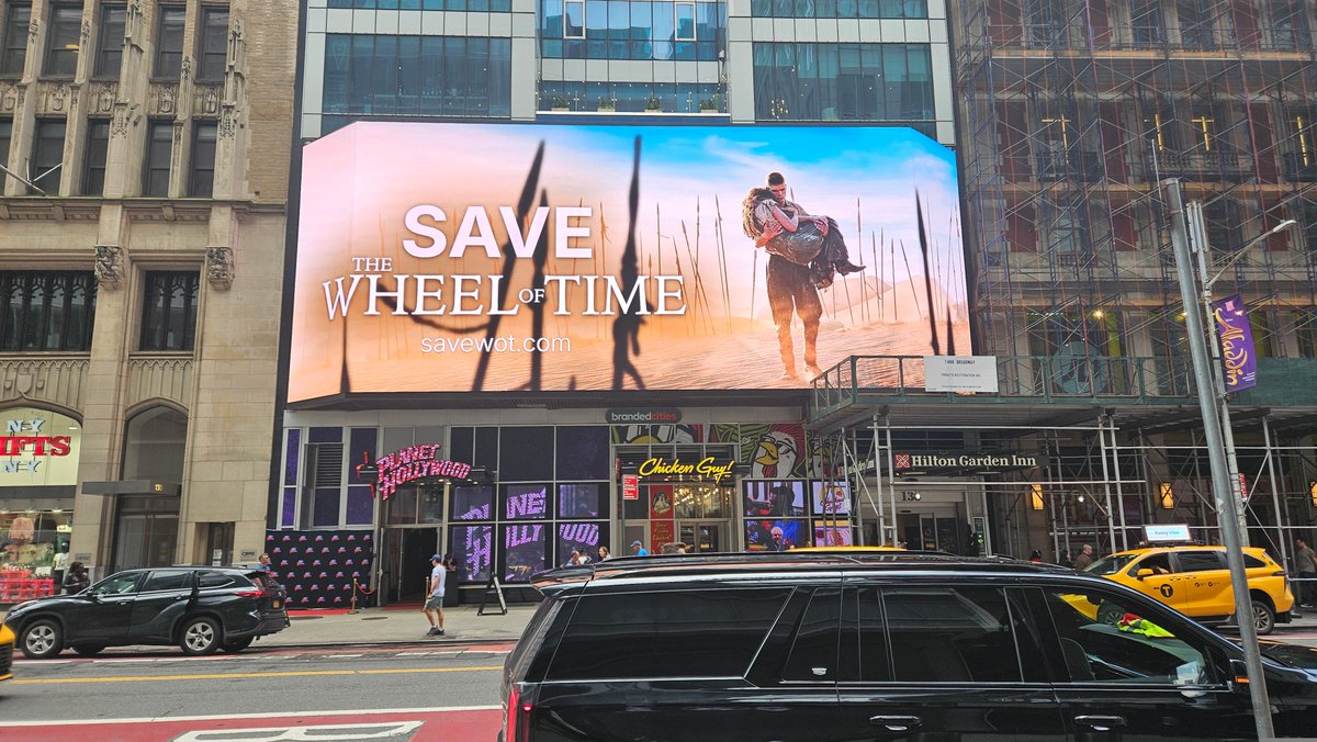 Another billboard in NYC on 42nd St!  It looks so big &amp; beautiful!

Be sure to visit the website.
Share this post.
Tag Amazon, Sony, Apple TV, Netflix, et al!

savewot.com

#SaveWoT #TheWheelofTime